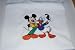Embroidered Mickey Mouse and Donald Duck o nWhite T Adult-S