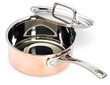 Gourmet Standard 1.5 Quart Copper Tri-Ply Saucepan with Lid - CT11769
