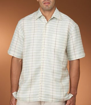 Cubavera Plaid Stitch Shirt Size M Cubavera Plaid Stitch Shirt Size M