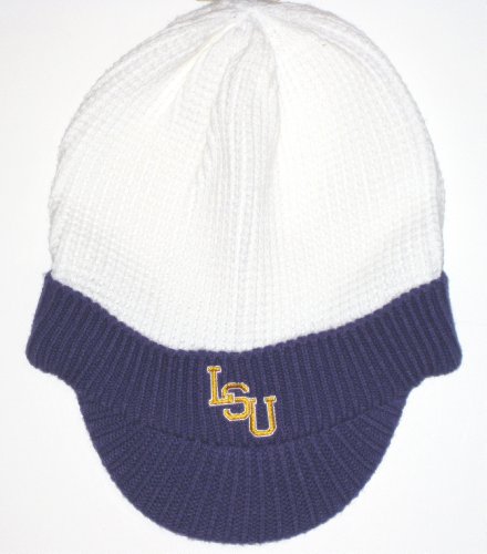 LSU Tigers NCAA Reebok Billed Waffle Knit Beanie Hat