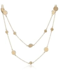 Anna Beck Designs "Bali" Multi-Disk Wrap 18k Gold-Plated Necklace, 50"