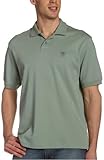  : IZOD Men's Short Sleeved Crested Solid Interlock Knit Polo, Lily Pad, Medium