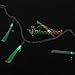 Christmas 220V EU Optical Fiber String Green Flashing Lights