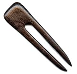 Hair Pin - Fork, Exotic African Wenge Wood 4.5 inch