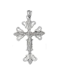 Clevereves 14K White Gold Pendant Cross 8.6 - Gram(s)