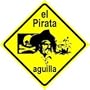 PIRATE CROSSING sign PIRATE WATERS