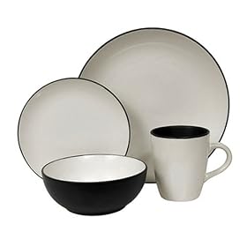 Corelle Hearthstone Stoneware Round 16-Piece Dinnerware Set, Service for 4