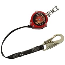 Miller PFL-3/9FT Scorpion 9-Foot Personal Fall Limiter with Stainless Steel Swivel Shackle, Red