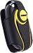 Krusell Multidapt Blaze series case for flip phones, Black/Yellow (fits most flip phones)