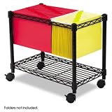 Wire Mobile File, 1 Shelf, 14w x 24d x 20-1/2h, Black