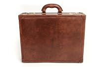 Tony Perotti Mens Italian Bull Leather Venezia Leather Attache Case with Dual Combination Lock, Laptop Compatible

