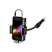 GTMax Black 3.5mm FM Transmitter Car Charger for Compatible Models