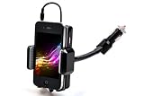 ATC Black 7-in 1 FM Transmitter Car Kit with Holder for Motorola Atrix 4G, i886, CLIQ 2, Samsung Galaxy S 4G
