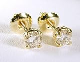 14k .50 CTW Round Diamond Stud Earrings (1/2ctw - SI1/2 - H-I)