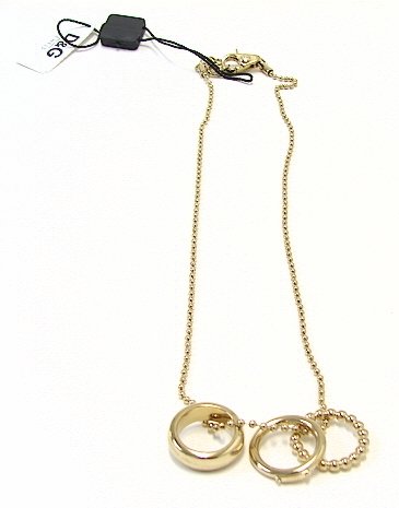 DOLCE &amp; GABBANA D&amp;G DJ0662 Triplet Necklace Ring Pendant Jewelry