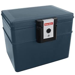 First Alert 2037F Fire and Water File Chest, 0.62 Cubic Foot, Gray