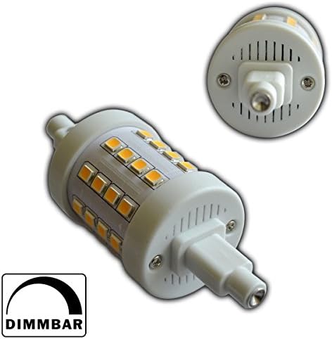 Yongchengg 1x R7s LED spotlights 78mm round 6 Watt dimmable 36x SMDs warm white bulbs Halogen Lamp J78 floodlights floor lamp headlight torch [Energy Class A +]