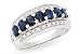 1 7/8 Carat Sapphire and Diamond 14K White Gold Ring