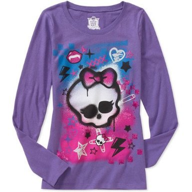 Monster High Graffiti Skull Girls Kids Long Sleeve Shirt