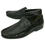 Mezlan -- *Cannes Black Genuine Ostrich -- Men's Shoes,Moccasins,Slip-On/Loafers ,Comfort Shoes