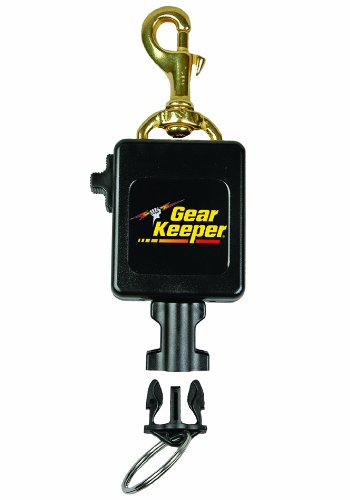 Gear Keeper RT3-0082 Locking Large Flashlight and Camera Retractor Brass Bolt Clip Mount with Q/C-II Split Ring Accessory