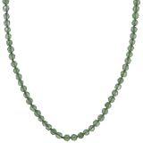 14k Yellow Gold Filled 4mm Faceted Aventurine Bead Necklace, 16