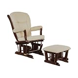 Shermag Espresso W Beige GliderOttoman