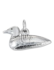 Sterling Silver Three Dimensional Loon Charm