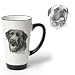 Porcelain Funnel Cup with Bull Mastiff (Black and white, 6 inch)