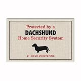 Protected by Dachshund Doormat