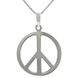Sterling Silver Peace Sign Necklace