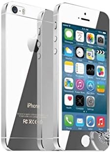 iPhone 5 Screen Protector, Front+Back [3D Touch Compatible] wintekxu® Color Plating Mirror Tempered Glass Screen Protector for iPhone 5/5s/SE (silver)