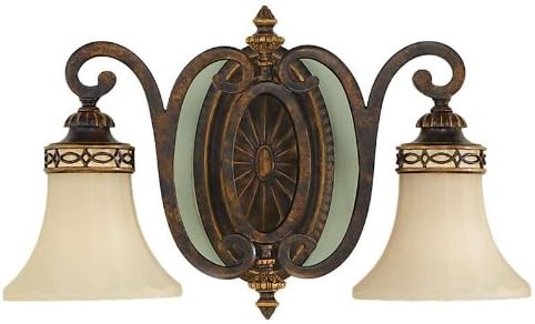 Murray Feiss MF VS11202 Edwardian 2 Light Bathroom Vanity Light, Walnut