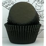 Black Greaseproof Baking Cup Cupcake Liners - Pack of 100