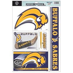 BUFFALO SABRES Removable & Reusable Team Logo STATIC WINDOW CLINGS (Set of 5)