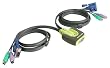 Iogear GCS62 2-Port MiniView Micro PS/2 KVM Switch with Cables