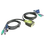 IOGEAR MiniViewÂ¿ Micro PS/2 KVM Switch with Cables (GCS62)