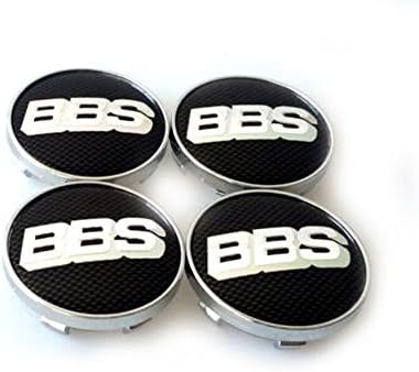 BBS 4 X 60mm PVC Alloy Wheel Center Caps Hubs for Tyre Hub Cap Black