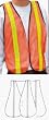 Mesh Safety Vest w/1" Vertical Stripes - Case of 12