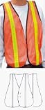 Heavy Duty Mesh Safety Vest with 1 vertical reflective stripes