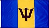 Barbados National Country Flag - 3 foot by 5 foot Polyester (New)