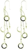 18kt Gold Over Sterling Silver Fun Multi Circle Drop Earrings