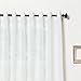 Best Home Fashion Wide Width Crushed Voile Sheer Curtain - Antique Bronze Grommet Top - White - 100