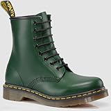 Dr. Martens Women's 1460 Originals Eight-Eye Lace-Up Boot,Green Smooth Leather,6 UK (8 M US Womens)