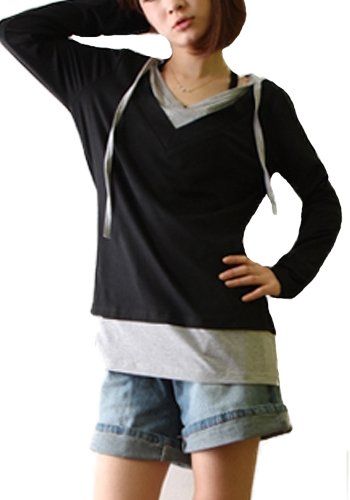 (ゴールドジャパン)Goldjapan 大きいサイズ レディース  トップス カットソー 長袖 チュニック パーカー