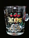 Casino Magic Slots Design - Hand Painted - Collectible Shot Glass - 2 oz.