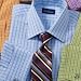 Tonal Satin Check French Cuff Dress Shirt