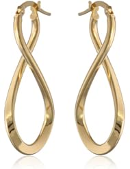 14k Italian Yellow Gold Infinity Drop Earrings