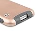 Galaxy S5 Case, S5 Case, ULAK Dual Layer Slim Hybrid Protective Case Cover for Samsung Galaxy S5 SV i9600 [Plastic Hard Shell and Flexible TPU] - Rose Gold/Gray