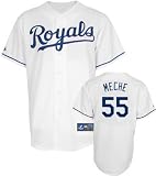 Gil Meche Jersey: Adult 2010 Majestic Home White Replica #55 Kansas City Royals Jersey